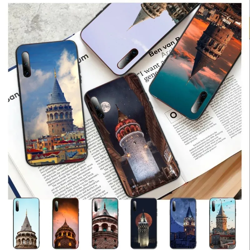 Турецкий Galata Kulesi чехол для телефона Samsung Galaxy S6 S7 S8 S9 S10 S21 S22 Plus ультрамягкий черный чехол для телефона