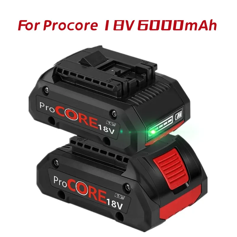 

New 18V 6000mAh Lithium Ion Battery for Procore 1600A016GB for bosch 18VMax Cordless Power Tool Drill,Built-in 2100Cells Battery
