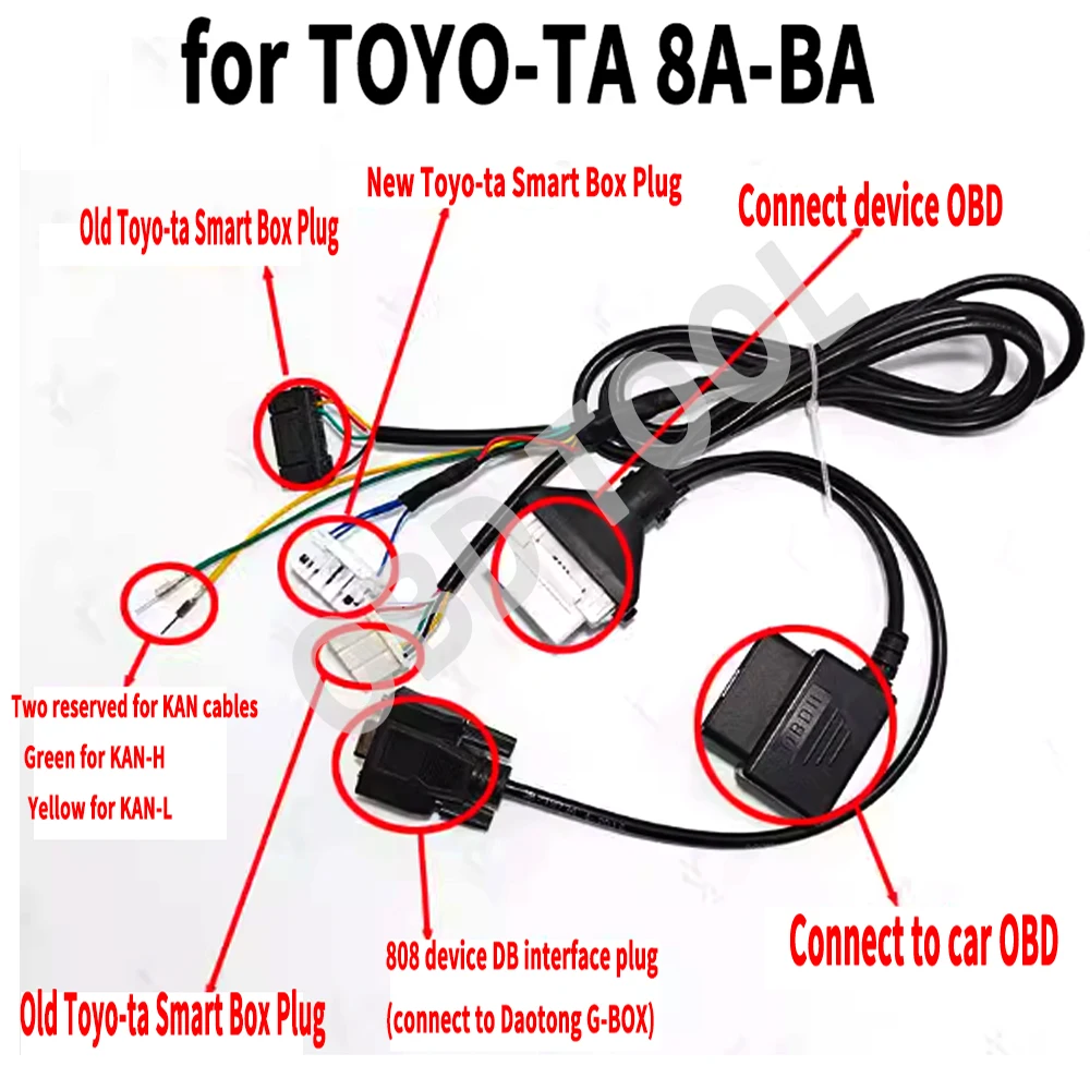 Кабель Smart Key Program 3 в 1 4A 8A BA 16-контактный OBD-кабель для Autel Xhorse Tool Plus Toyota Le-xus