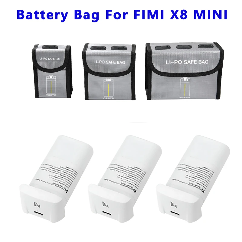

FIMI X8 Mini взрывозащищенный аккумулятор, безопасный Чехол для хранения аккумулятора, литий-полимерный защитный чехол с радиацией для Fimi x8, аксессуары для мини-дрона