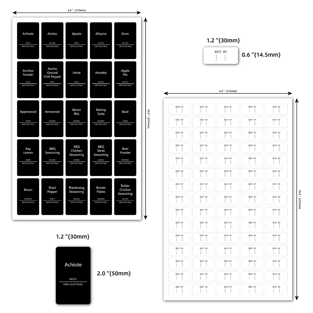 

275Pcs Bottle Tags Labels Sticker For Kitchen Ingredients Spice Labels Glass Jars Home Food Bottles Blackboard White Marker