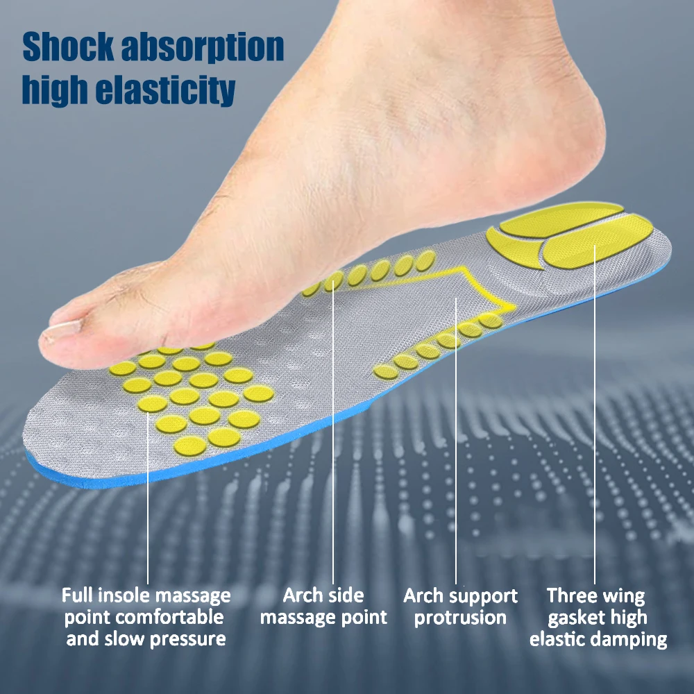 4pcs Memory Foam Insoles for Shoes Sole Deodorant Breathable Cushion Running Insoles for Feet Man Women Orthopedic Shoes Sole