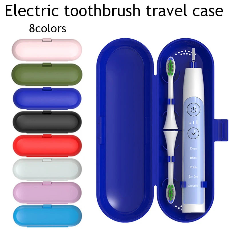 

Portable Travel Case For Toothbrush Handle Storage Case Electric Toothbrush Organizer Box Protective Cover Solid Color Plastic