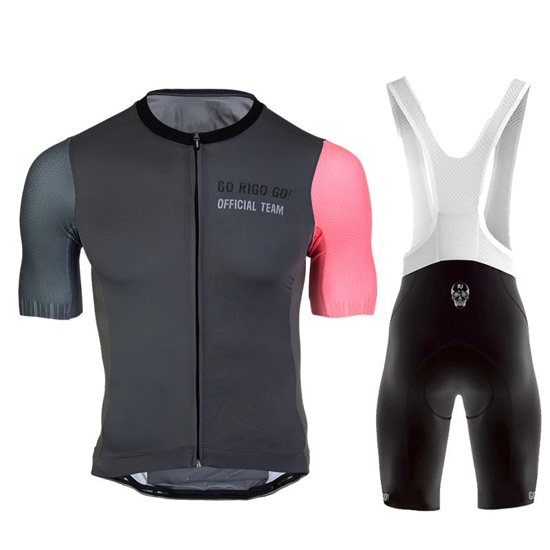 

go rigo go Sports Team Training Cycling Clothing Breathable Men Short Sleeve Mallot Ciclismo Hombre Verano Cycling Jersey Sets