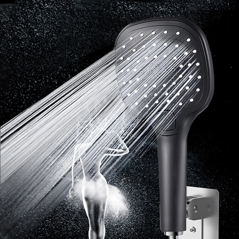 

3 Modes Water-Saving Shower Head Rainfall Bathroom ABS Round Chrome High Pressure Nozzle Faucet Wall Mounted Adjustable Showers