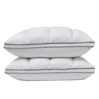 goose down sleeping pillows 4874 cotton fabric goose feather down filled home hotel room bedding pillows
