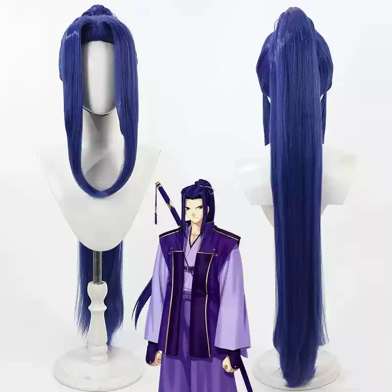 Фото Парик для косплея Fate Stay Night Assassin Sasaki Kojiro, термостойкий, из синтетических волос, для Хэллоуина, карнавала, ролевых игр + шапочка для парика №2