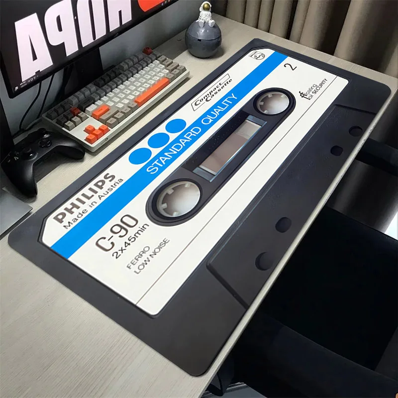 

Коврик для мыши в стиле аниме Xxl с подсветкой, винтажный, кассета, музыкальная лента, клавиатура, игровые аксессуары, коврик для мыши, Rgb, Настольный коврик, ПК