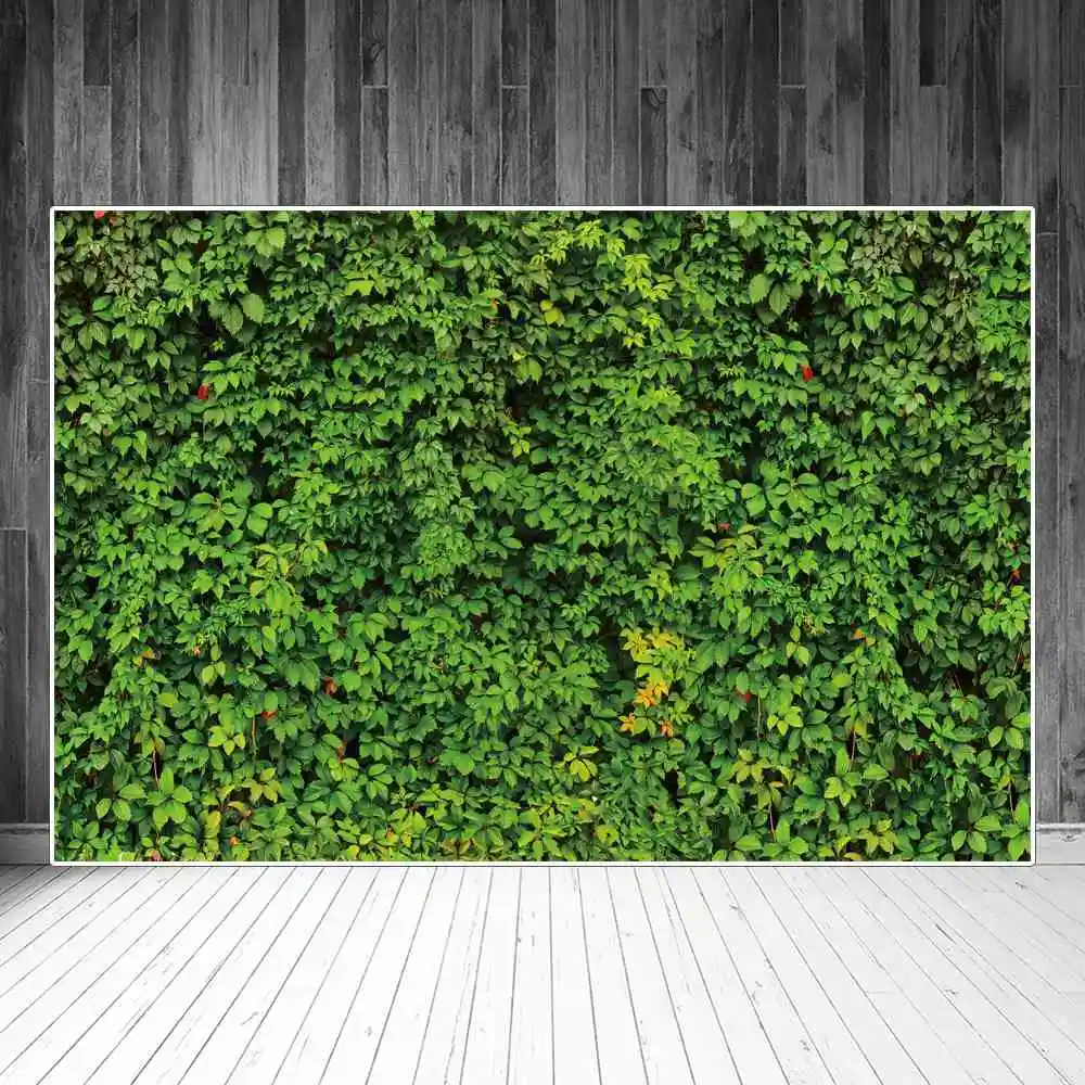 

Spring Green Leaves Wall Backdrops Photography Decoration Wedding Party Custom Children Photozone Photographic Backgrounds Props