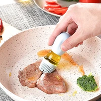 olive oil bottle with silicone brush lid for kitchen cooking droppers glass measuring container oil dispenser baking bbq tool