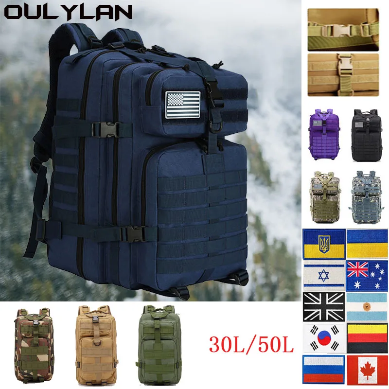 

Водонепроницаемый рюкзак для кемпинга Oulylan, Военная Тактическая армейская уличная сумка для походов, рыбалки, охоты, 30 л/50 л