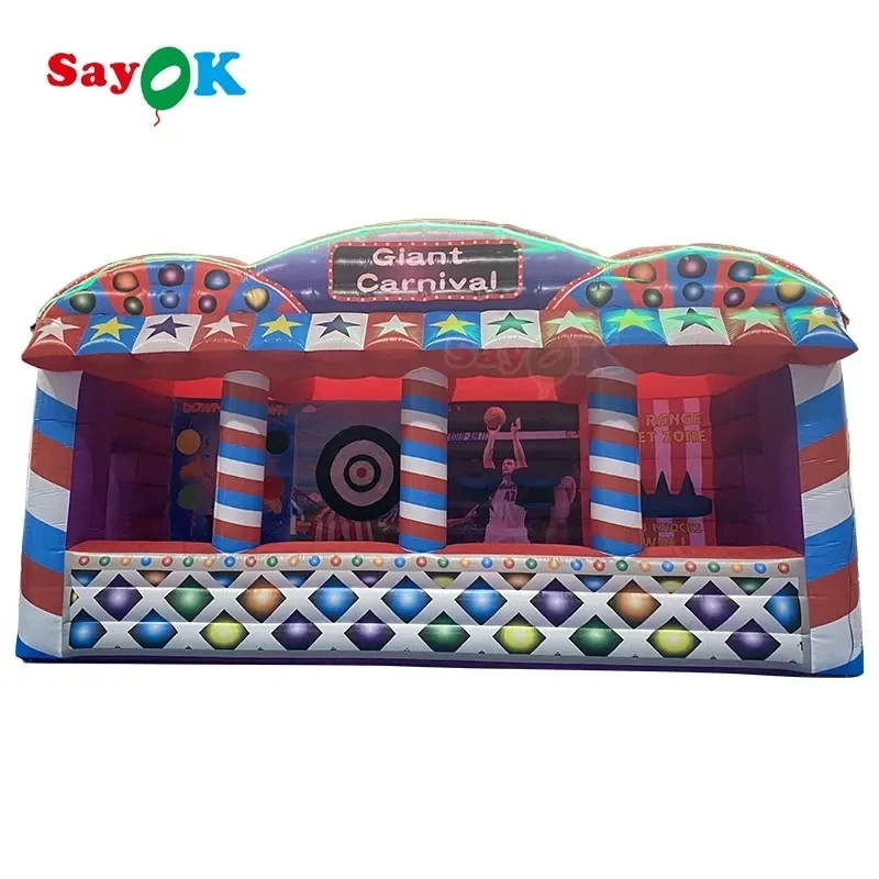 

SAYOK Inflatable Carnival Tent Inflatable Game Booth with Lights Inflatable Grand Carnival Tent for Party Promotion Event