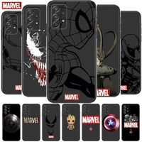 marvels spiderman iron man phone case hull for samsung galaxy a70 a50 a51 a71 a52 a40 a30 a31 a90 a20e 5g a20s black shell art c