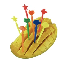 20pcsset cartoon mini animal fruit forks children snack cake dessert food fruit pick toothpick crabs starfish toothpicks