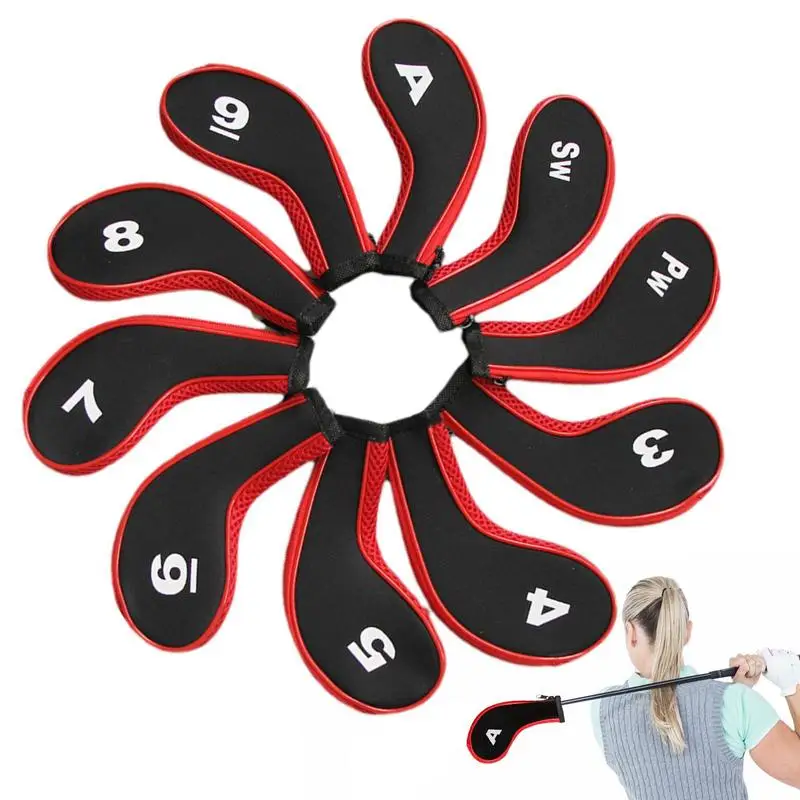 

Golf Wedge Head Covers Set 10pcs Men Golf Wedge Headcovers With Letter Print Universal Golf Wedge Head Cover Right Hand Pitching