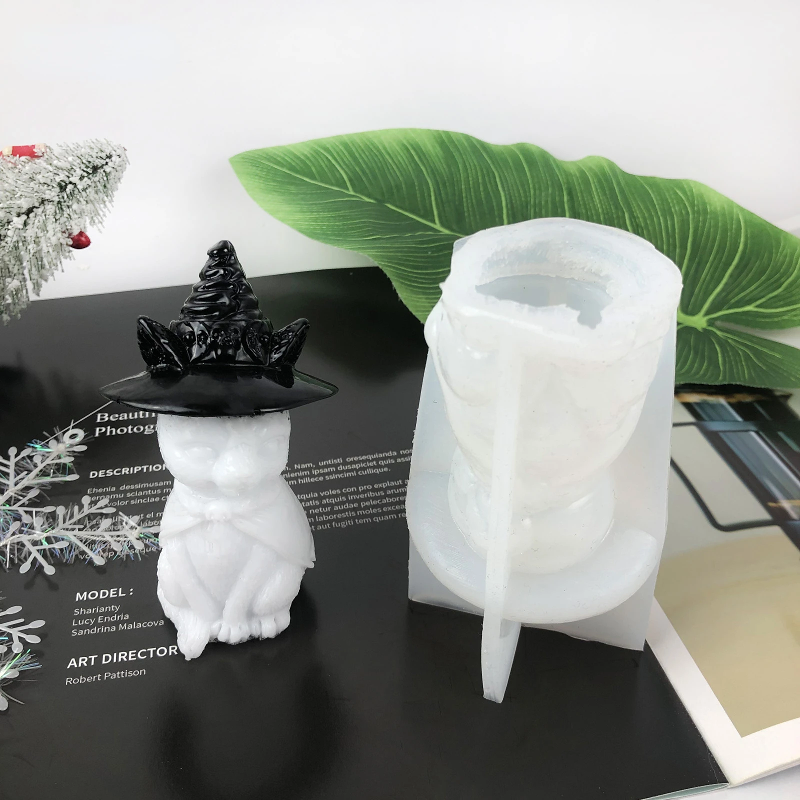 

Halloween Silicone Mold Skull Hat Cat Desktop Decorations Diy Halloween Crystal Resin Molds