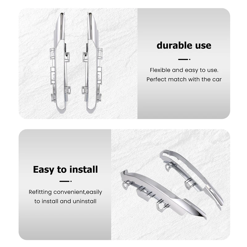 1 пара передних дневных ходовых огней противотуманная фара хромированная рамка