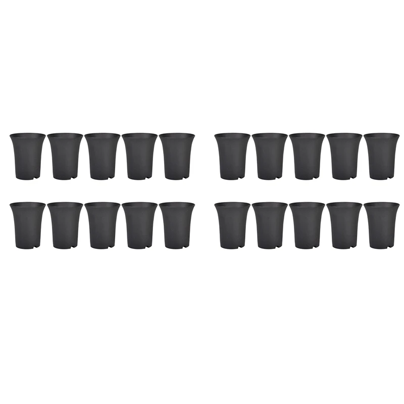 

20Pcs Black Round Flower Pots High Waist Deep Pots are Perfect for Indoor and Outdoor Plants, Seeds, Vegetables