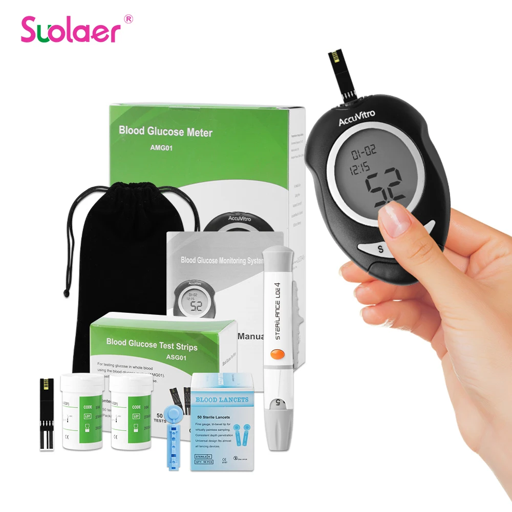 

Droship медицинский измеритель уровня глюкозы в крови с 50 тест-полосками и ланцетами для диабета глюкометр монитор диабета ланцеты анализ крови