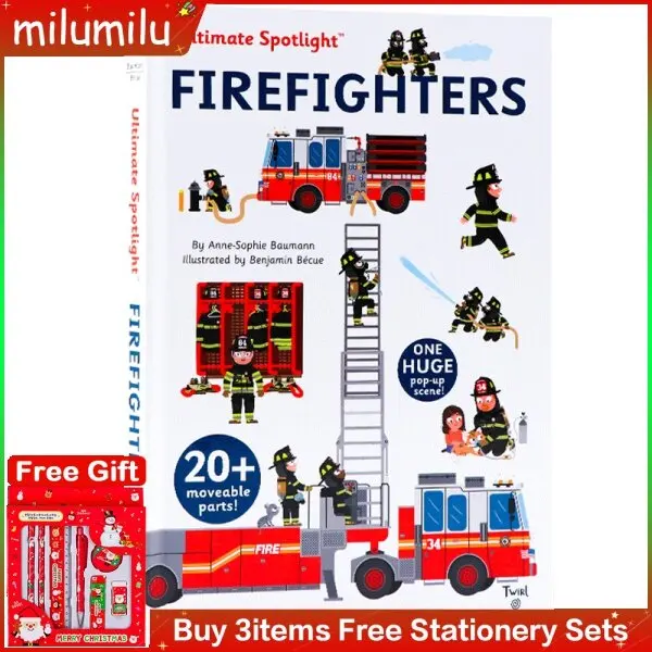 

Игрушечная книга MiluMilu Ultimate Spotlight, пожарные, в жесткой обложке