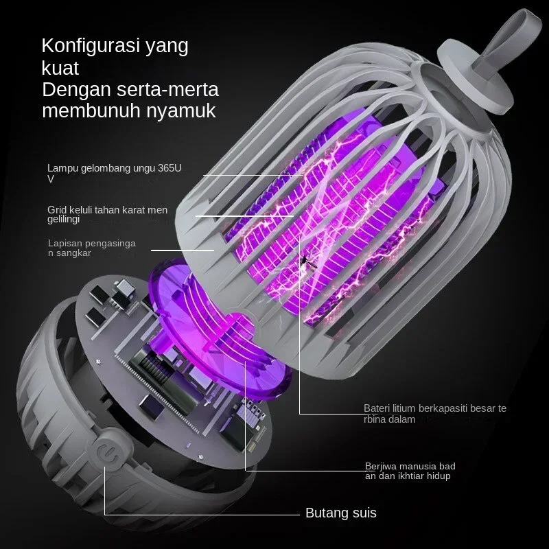 УФ-лампа-ловушка для насекомых с электрошоком