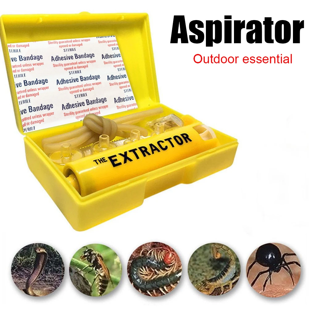 

Outdoor Venom Extractor Wild Venomous Bee Mosquito Bee Bite Vacuum Suction Pump Tourniquet Camping Hiking Emergency First Aid