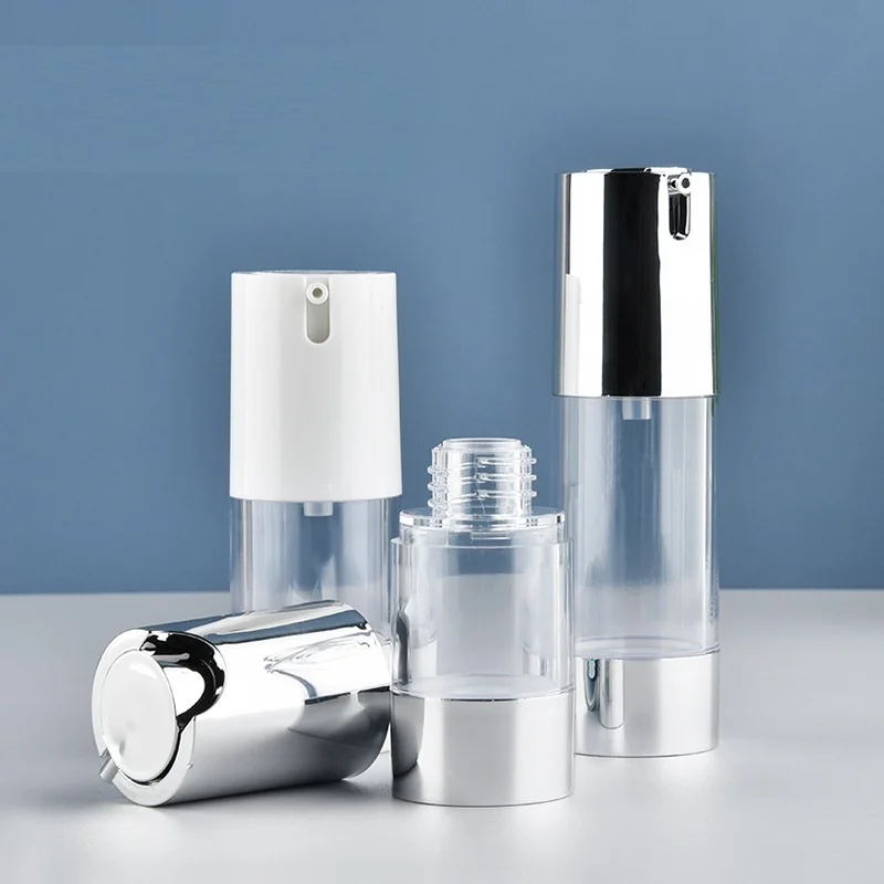 

5PCS 15ml 30ml 50ml U-shaped Emulsion Vacuum Bottle Body Lotion Vacuum Press Separate Bottles PP Plastic Cosmetic Containers