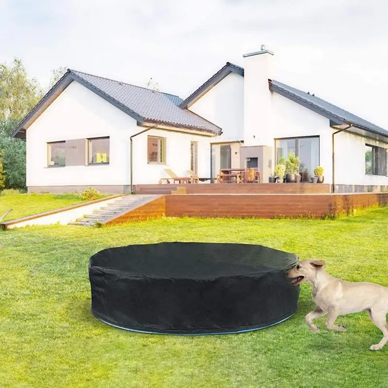 

Pool Covers For Above Ground Pools Round Swimming Pool Solar Cover Foldable Dustproof Waterproof Pool Cover For Inflatable Pool