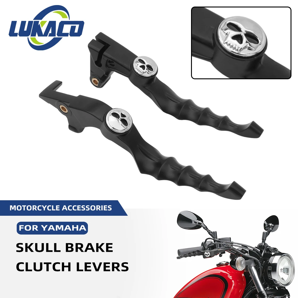 

Черные Мотоциклетные аксессуары, череп, рычаги тормозной муфты, ручные ручки, набор для Yamaha Bolt 950 XV950 XVS 950 R/C SPEC 2013-2019