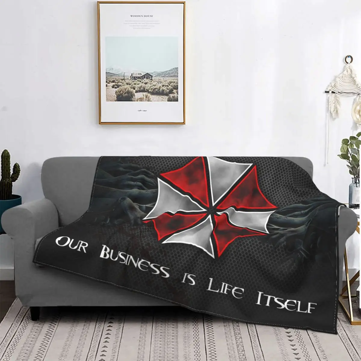 

Umbrella Corps Corporation Blankets Fleece Winter Horror Military Tactical Police Warm Throw Blankets for Bed Office Bedspread