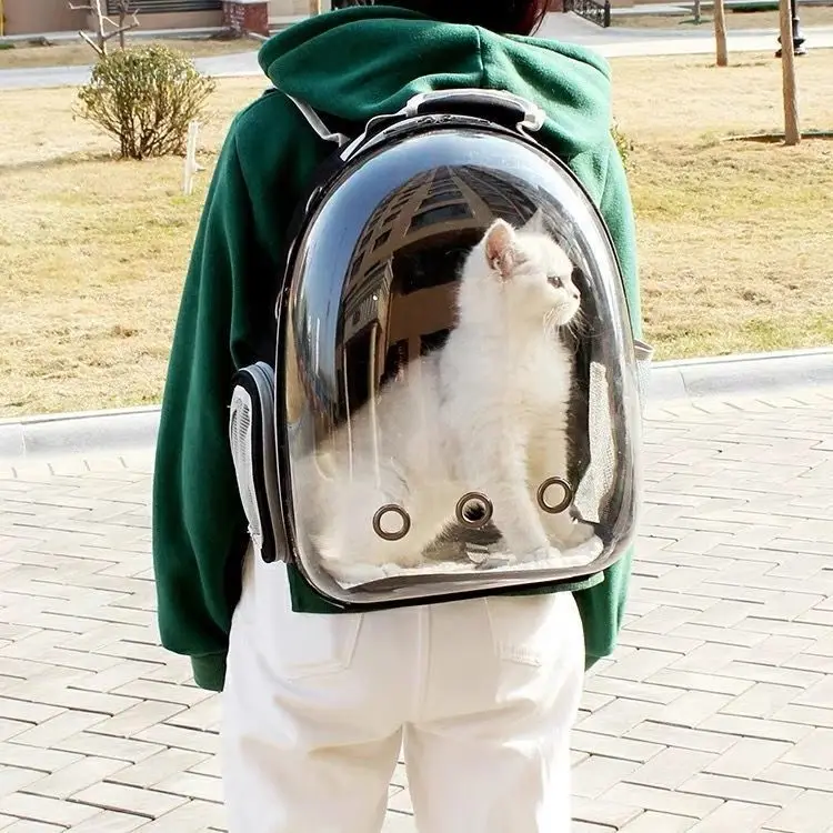 

Shoulder Going And Backpack Out Capsule Double Cage Bag Pet Cat Dog Space Transparent Waterproof Carrying Breathable Portable