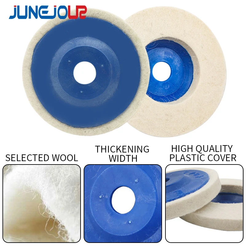 

100mm Wool Polishing Wheel Mirror Glass Polishing Sheet Felt Wheel Polishing Wheel For Angle Grinder Wheel Polished Rotary Tool