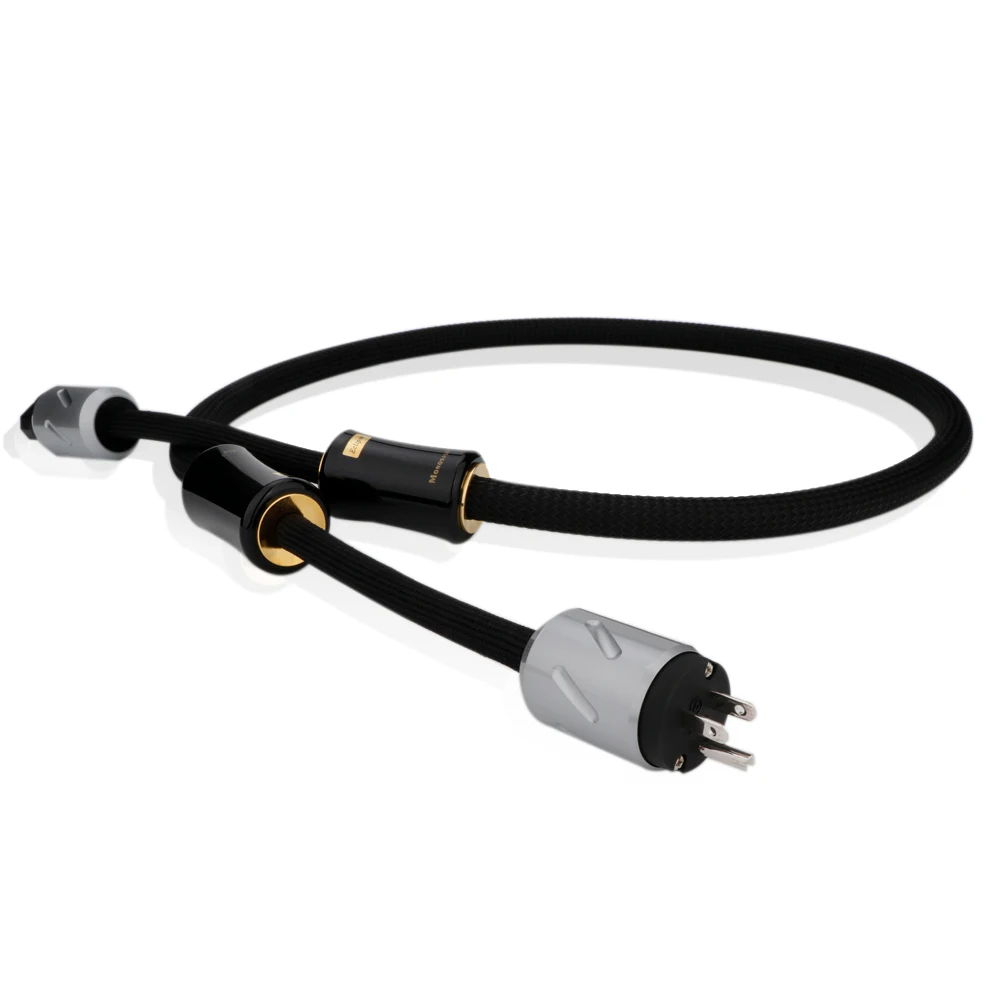 

Monosaudio Eclipse Reference Series 6N Pure Silver AC Schuko Power Cable Power Cord With Rhodium Plated Power Plug