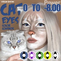cat eye freshlook prescription color contact lenses with diopters for beauty cosplay crazy colored eyes anime accessories lens