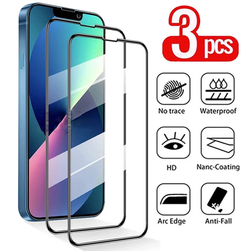 

3-1 упаковка для Iphone 14 Plus Pro Max полное покрытие защита экрана HD прозрачная защитная пленка для Apple Iphone 14 серии