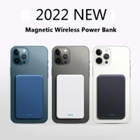 2022 new 15w magnetic wireless power bank fast charger for iphone 13 12 13pro max 12mini portable mobile phone external battery