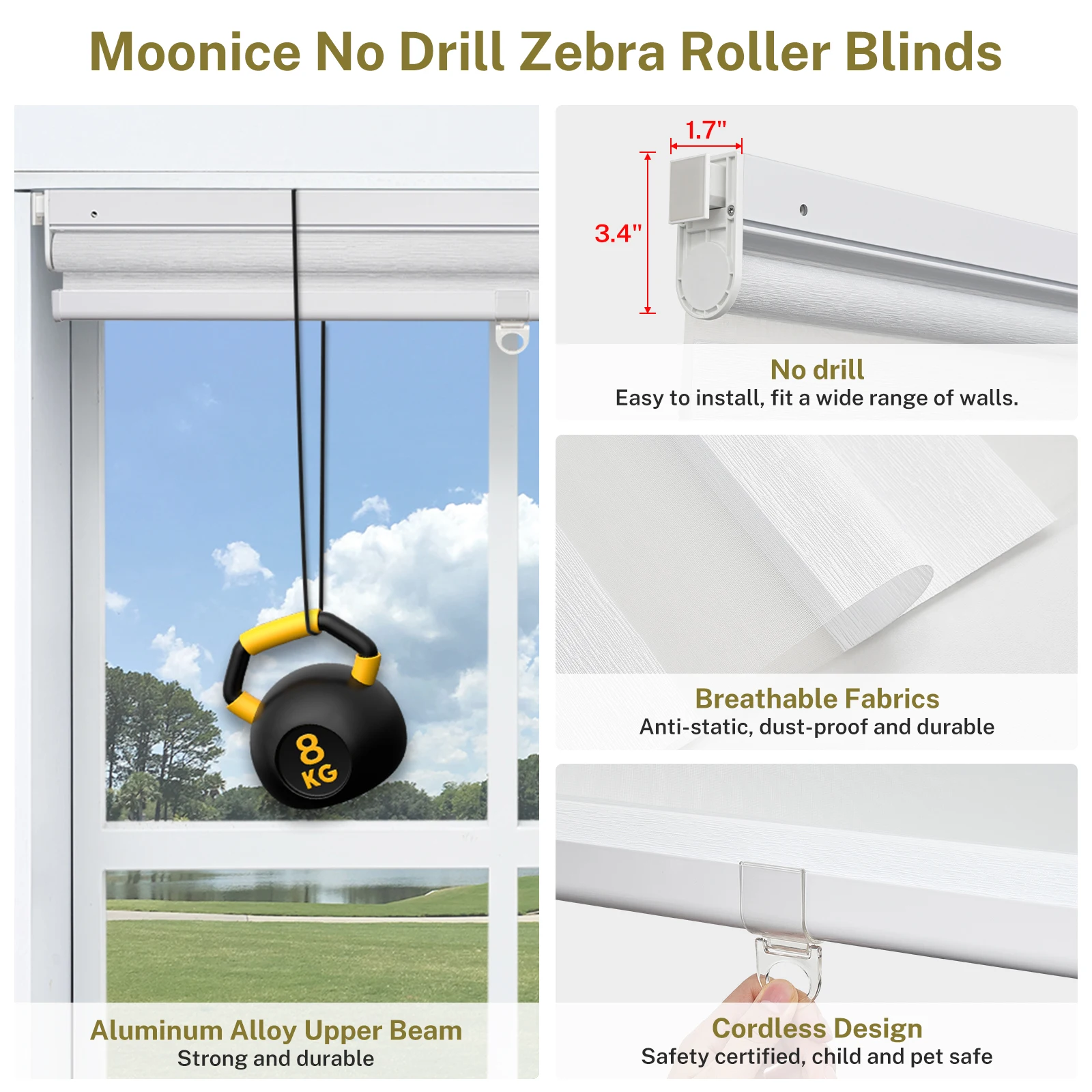 Электрические жалюзи Moonice без дрели