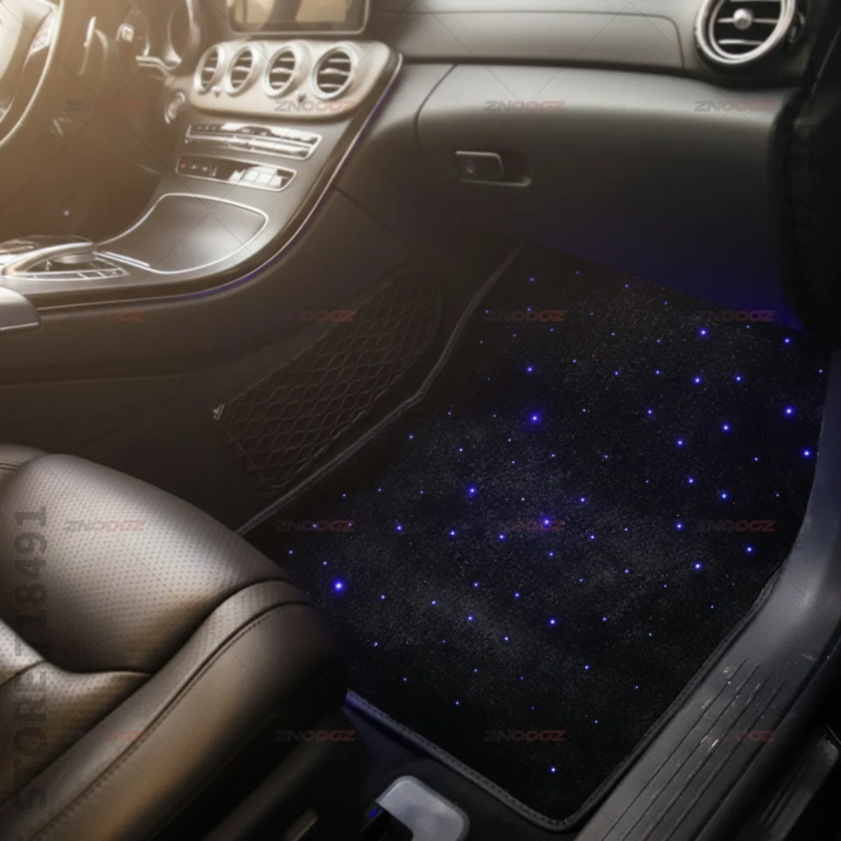 Фото Для VolkswagenGolf Polo T-Cross Caddy Touran Jetta Vento Talagon Tiguan Touareg USB Автомобильный светодиодный коврик для ног со звездным небом DIY можно разрезать №4