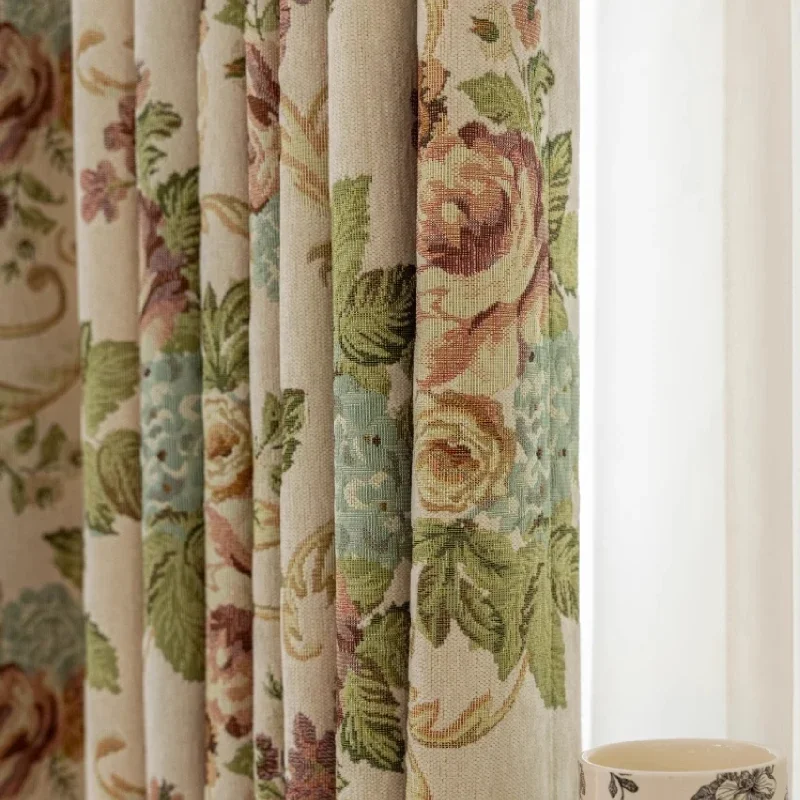 Американские утолщенные жаккардовые плотные шторы из синели окрашенные в пряже