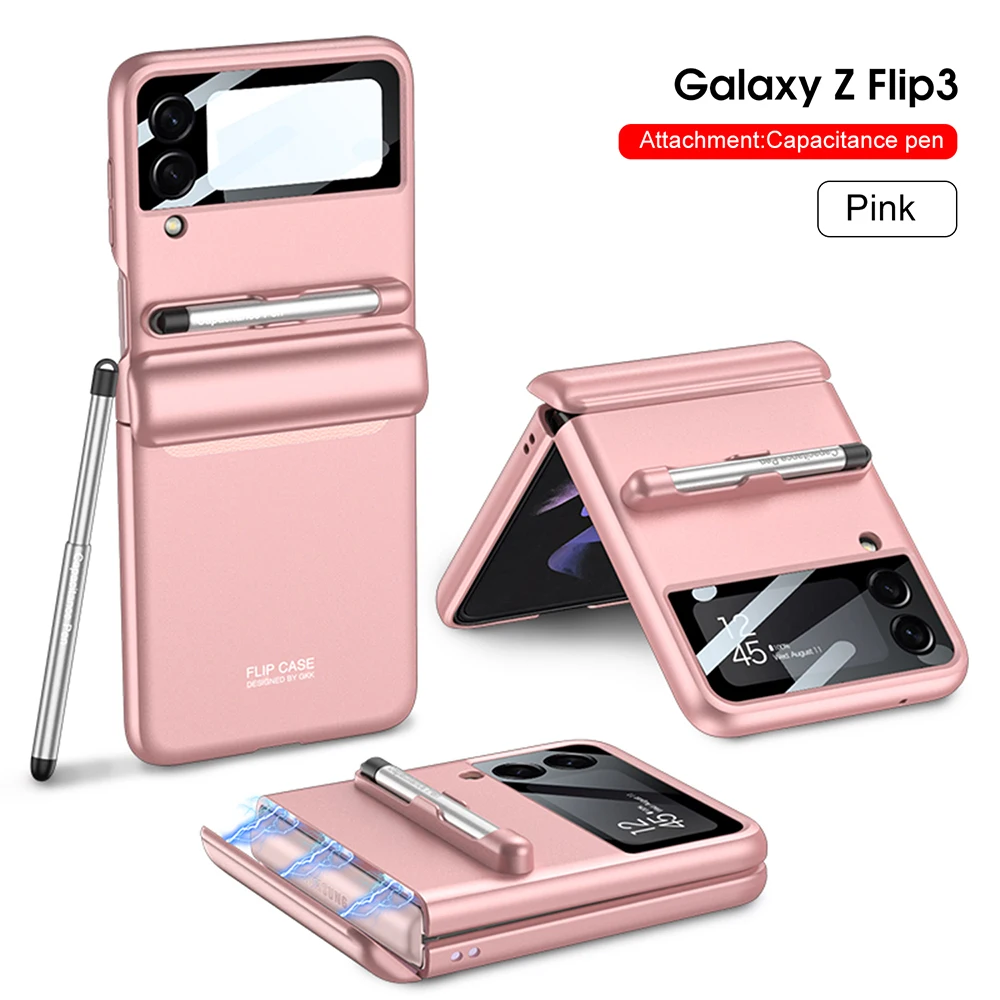 

Folding Galaxy Z Flip 3 Case Magnetic Ultra-Thin Hard PC Shell All Cover Anti-fall Protective Cases for Samsung Galaxy ZFlip3 5G