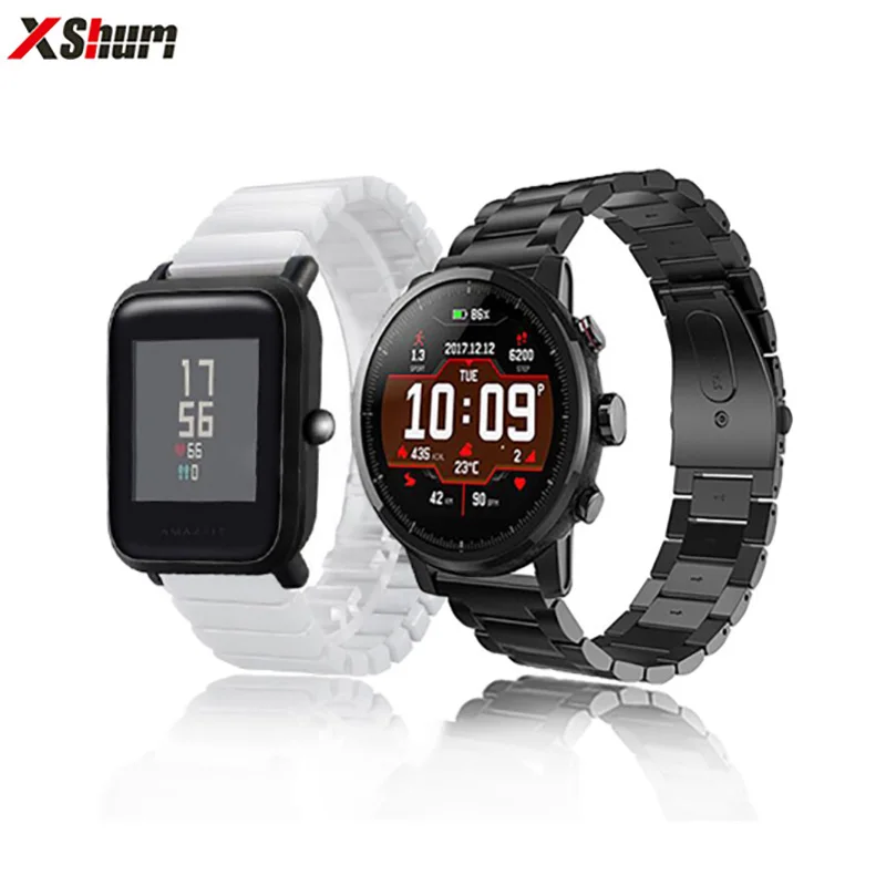 

Amazfit Stratos 2 Strap Ceramics Watch Band For Xiaomi Amazfit Bip/Pace Stainless Steel Wrist Strap Smart bracelet Accessories