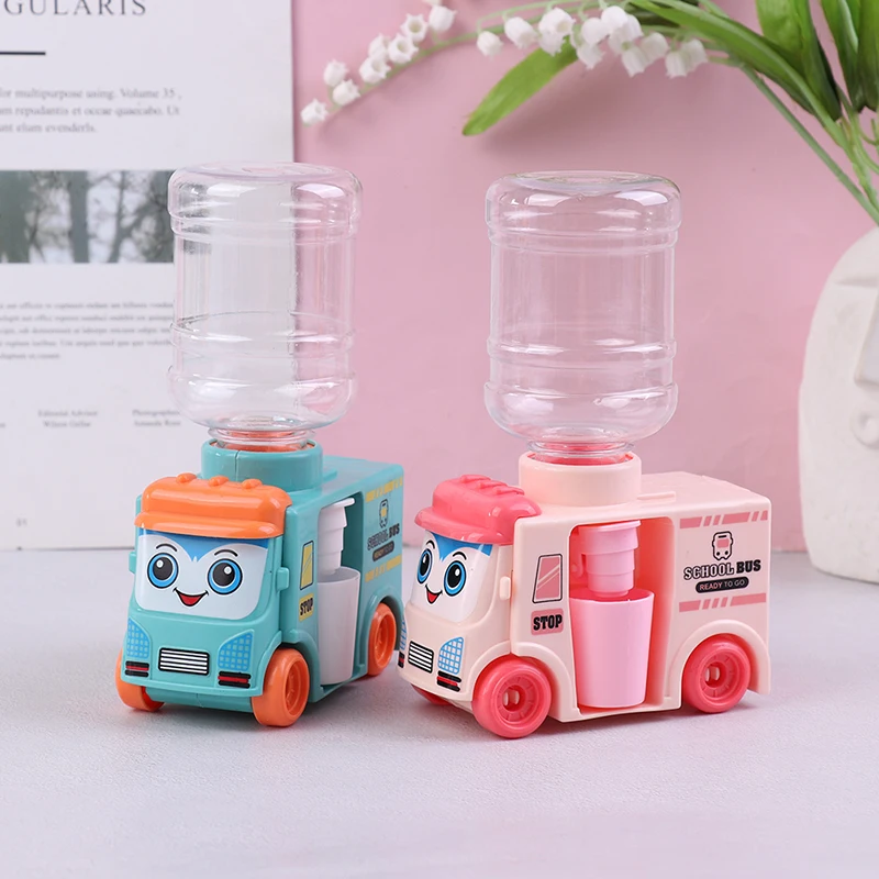 

1PC Mini Water Dispenser For Children Gift Cute Water Juice Milk Drinking Fountain Simulation Cartoon Dollhouse Kitchen Toy