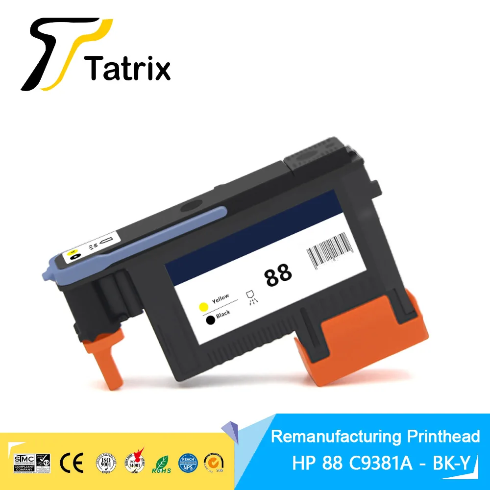 Печатающая головка Tatrix HP 88 C9381A C9382A для Officejet Pro K5400 K550 K8600 L7480 L7550 L7580 L7590 L7650 L7750