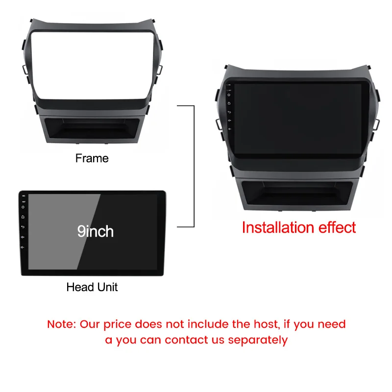 2 Din 9 дюймов Android автомобильный радиоприемник пластиковая панель рамка 16Pin кабель