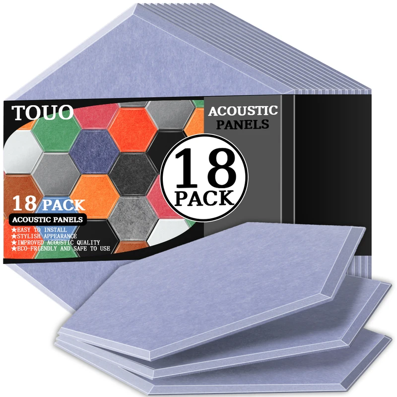 TOUO 6 Pcs Acoustic Panel Home Decoration Sound Insulation Ceiling High-Density Absorbing Material Ktv Treatment