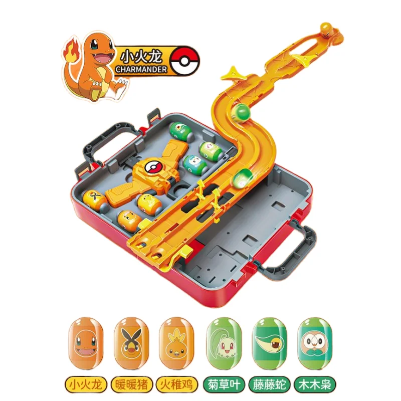 

New Pokemon Cartoon Parent-Child Two-Player Battle Children's Toys Flip Bean Series Track Set Multiple Ways To Play Gifts
