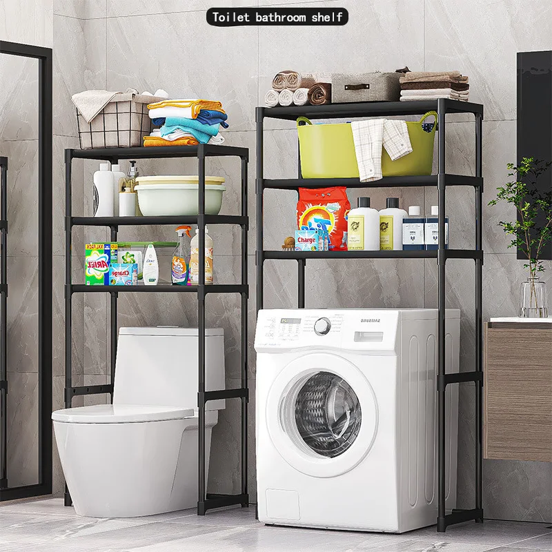 Стеллаж для хранения в туалете без перфорации многослойная компактная полка