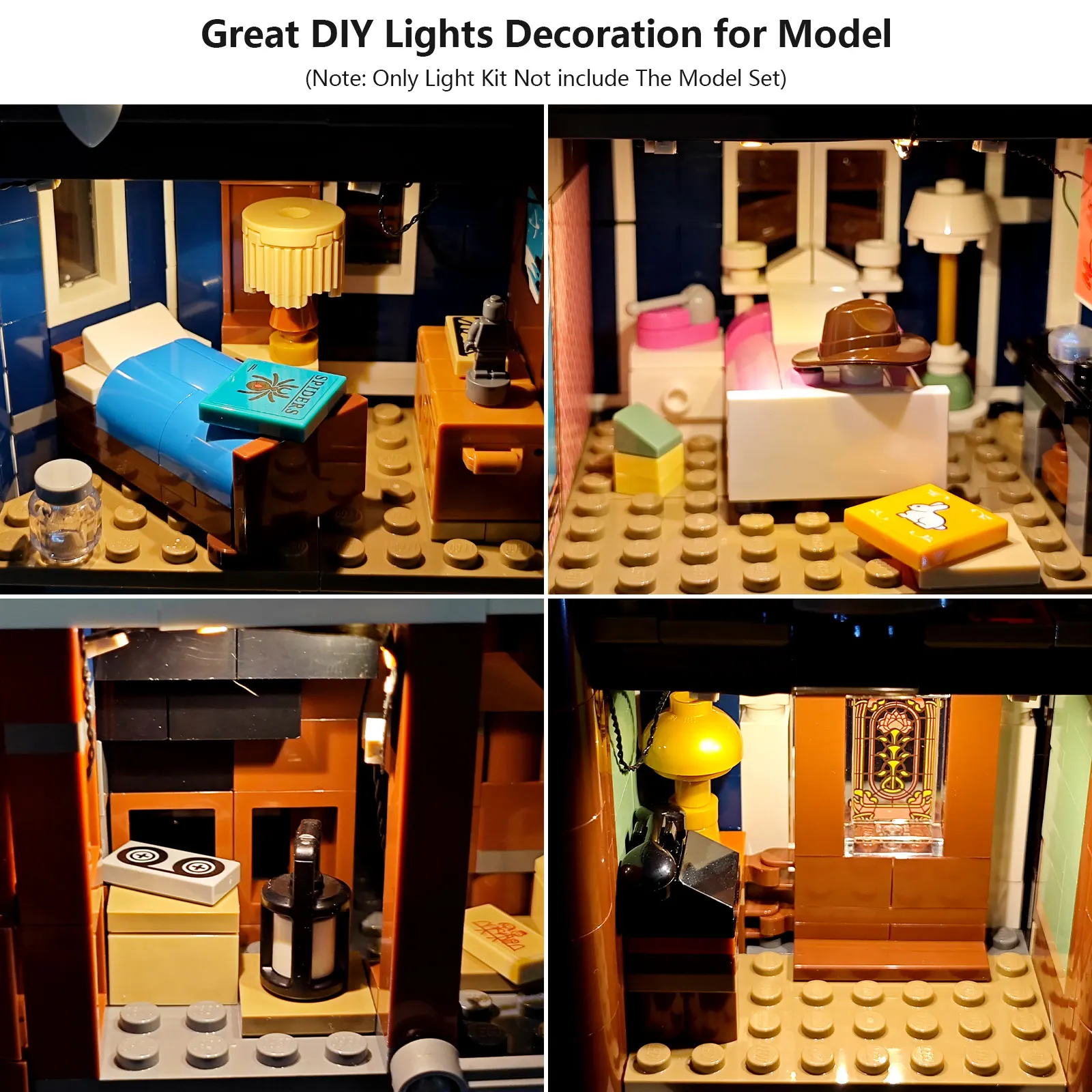 Фото Комплект светодиодного освещения LYBMTWF, совместимый с Lego11370 Stranger Things The Creel House (блоки модели в комплект не входят) №5