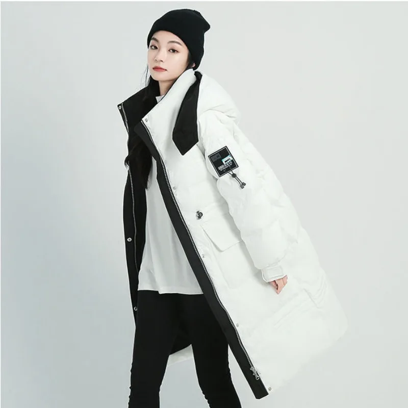 Новинка 2023 женский пуховик зимнее пальто женская парка средней длины свободная