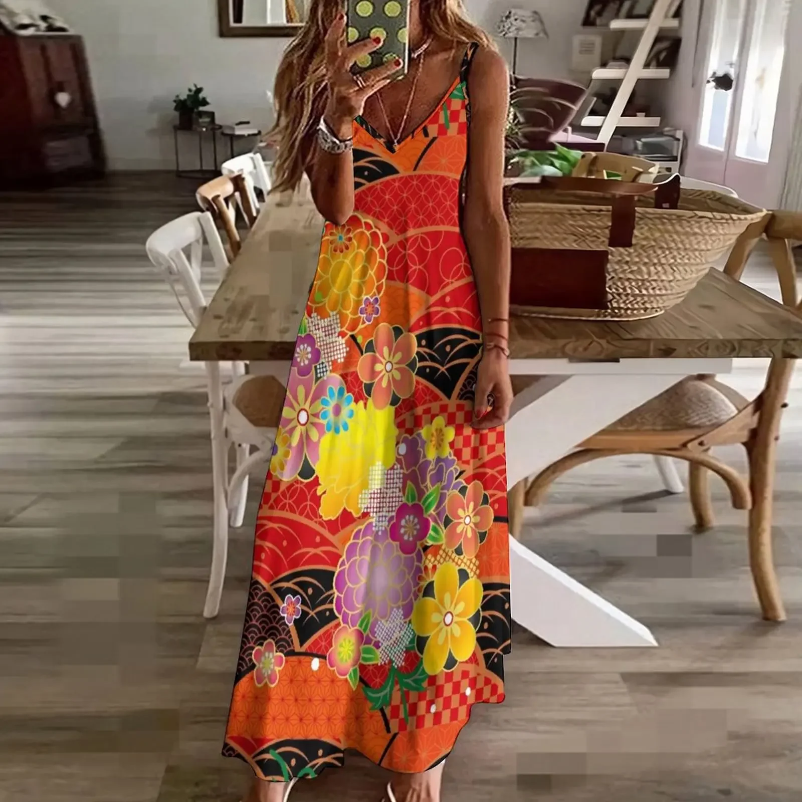 Японское кимоно 4 Платья без рукавов женское летнее платье женская одежда летние